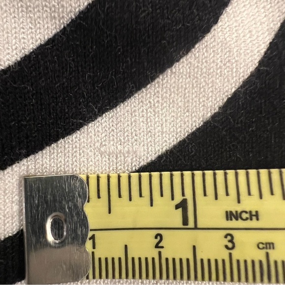 INC Zebra Print Cardigan 3/4 Sleeve Rayon Sweater. Single Button Closure Large. - Picture 7 of 8